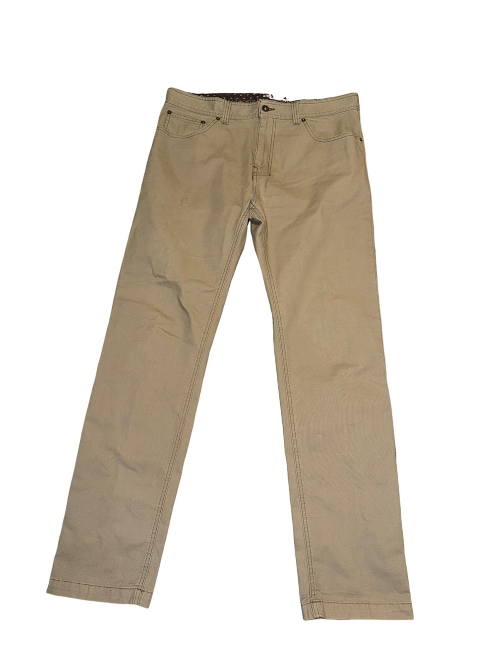 Prana Men's Khaki Straight-Leg Chinos 36X34